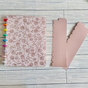 Happy planner classic size 12 months undated floral rose gold